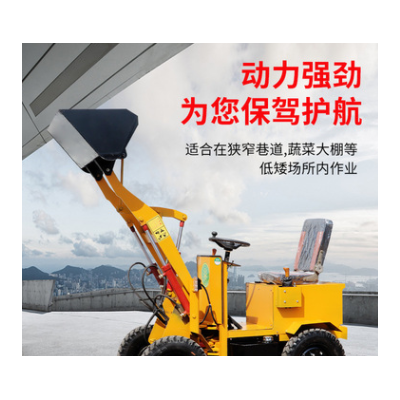 電動小鏟車養殖場清糞四輪抓草農用工地柴油四驅裝載機推土車小型