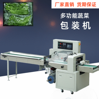 蔬菜包裝機 蔬菜全自動打包機 伺服枕式往復(fù)包裝機械設(shè)備