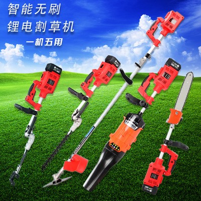 多功能便攜式工業(yè)級(jí)智能無刷大功率鋰電割草機(jī) 一機(jī)多用