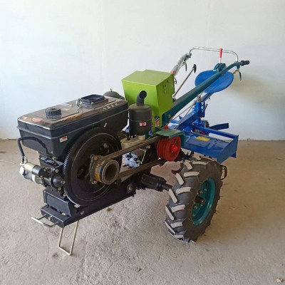 電啟動柴油旋耕機手扶拖拉機廠家農田果園開溝機乘坐式耕地機