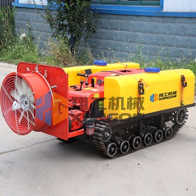 多功能履帶式果園打藥機(jī) 大棚農(nóng)田風(fēng)送彌霧機(jī) 果樹殺蟲噴藥機(jī)