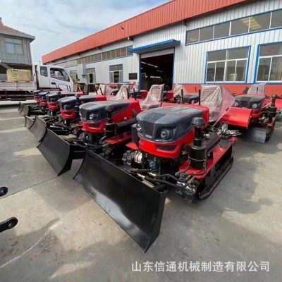 四驅(qū)大棚果園管理機 乘坐式50馬力履帶拖拉機 開溝松土柴油旋耕機