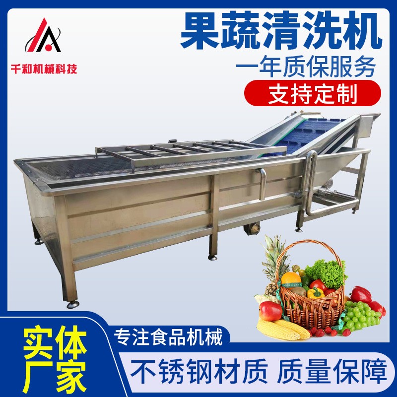 氣泡清洗機廠家定做 清洗機設備流水線 黃瓜蔬菜加工整套清洗設備