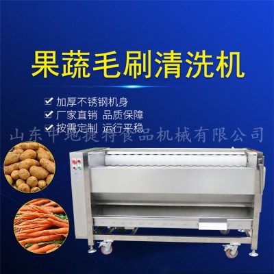 熱銷特賣土豆地瓜清洗設備蓮藕去泥清洗加工全自動果蔬毛刷清洗機