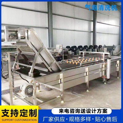 精潤制造海帶清洗機(jī) 鼓泡式噴淋式海蜇清洗機(jī)海產(chǎn)品清洗流水線