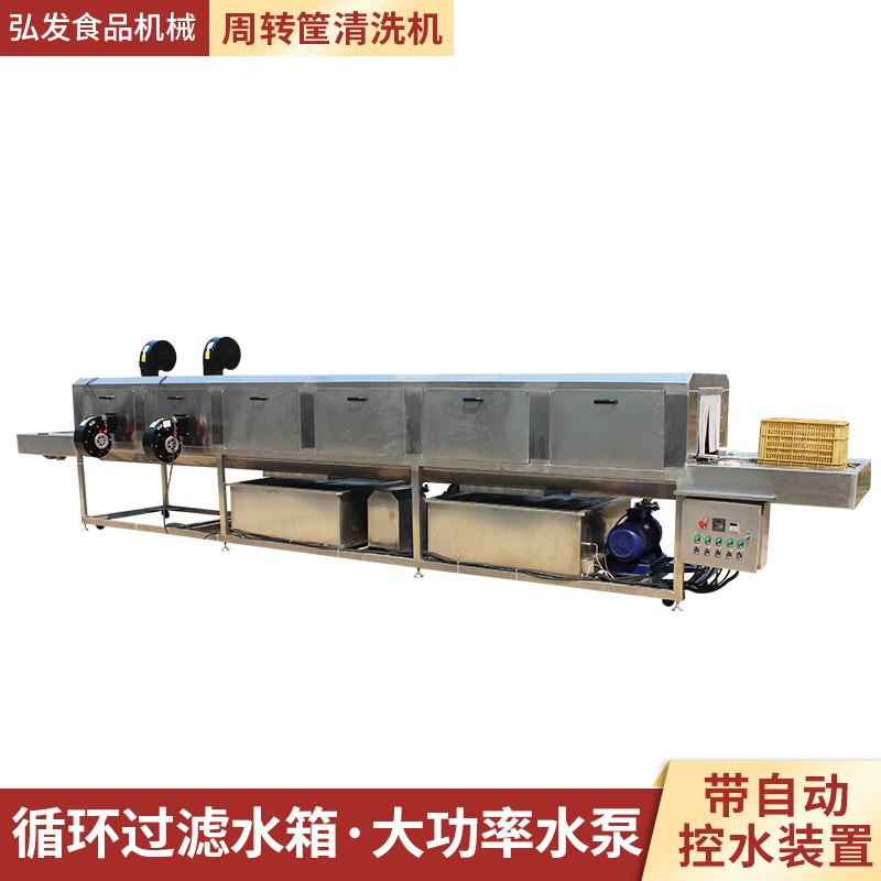 全自動(dòng)周轉(zhuǎn)筐清洗機(jī)超市購物籃清洗設(shè)備商用注塑框清洗機(jī)濰坊廠家
