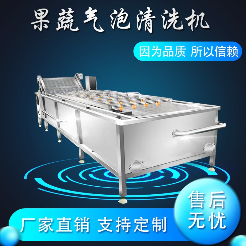 大型果蔬氣泡清洗機小龍蝦零部件超聲波去油污大棗柑橘農殘消毒機