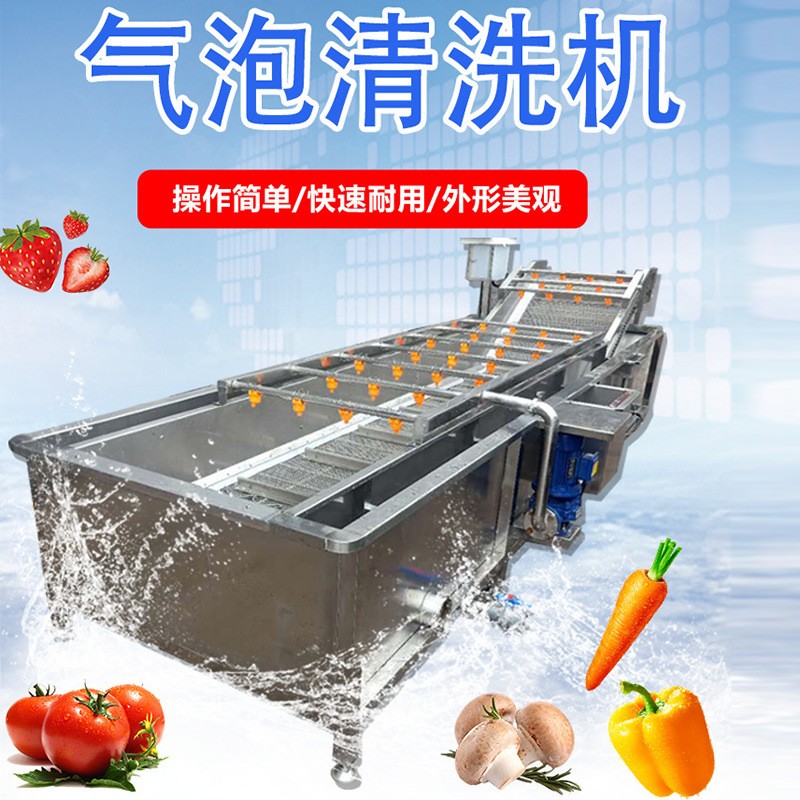 水果蔬菜氣泡清洗機全自動果蔬清洗機 噴淋式玉米秋葵氣泡清洗機