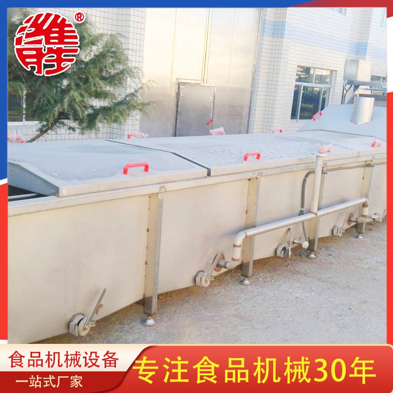 商用蔬菜漂燙預(yù)冷流水作業(yè)線 全自動果蔬漂燙機設(shè)備 藕帶蒸煮機