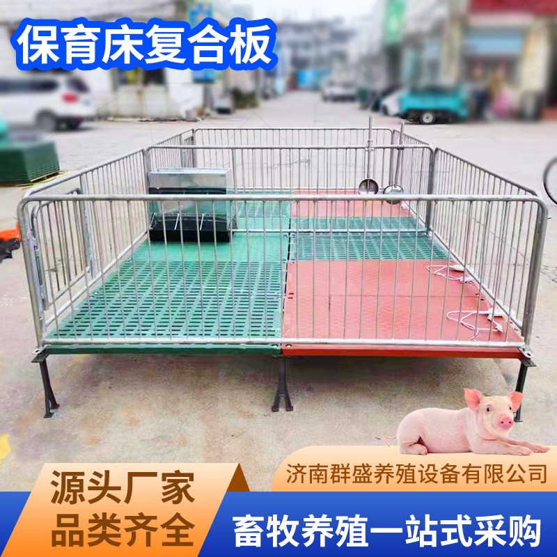 養豬場保育床復合板帶加熱保溫板牲畜母豬產床熱鍍鋅管焊接