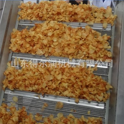 云貴川特色土豆片油炸機(jī) 鮮切洋芋片油炸生產(chǎn)線 燃?xì)饧t薯片油炸鍋