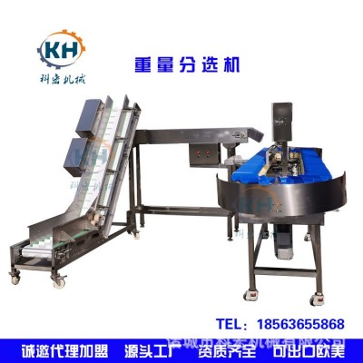 鮑魚重量分選機 多級自動上料分級機 水產料盒式重量分選機