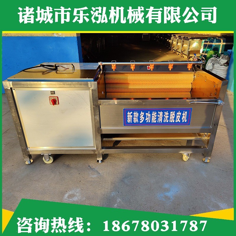 廠家紅薯毛輥去皮清洗機胡蘿卜全自動去皮清洗設備土豆去皮清洗機