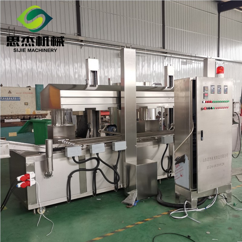 帶魚油炸機 魚罐頭油炸生產設備 魚類油炸流水線 思杰廠家制作