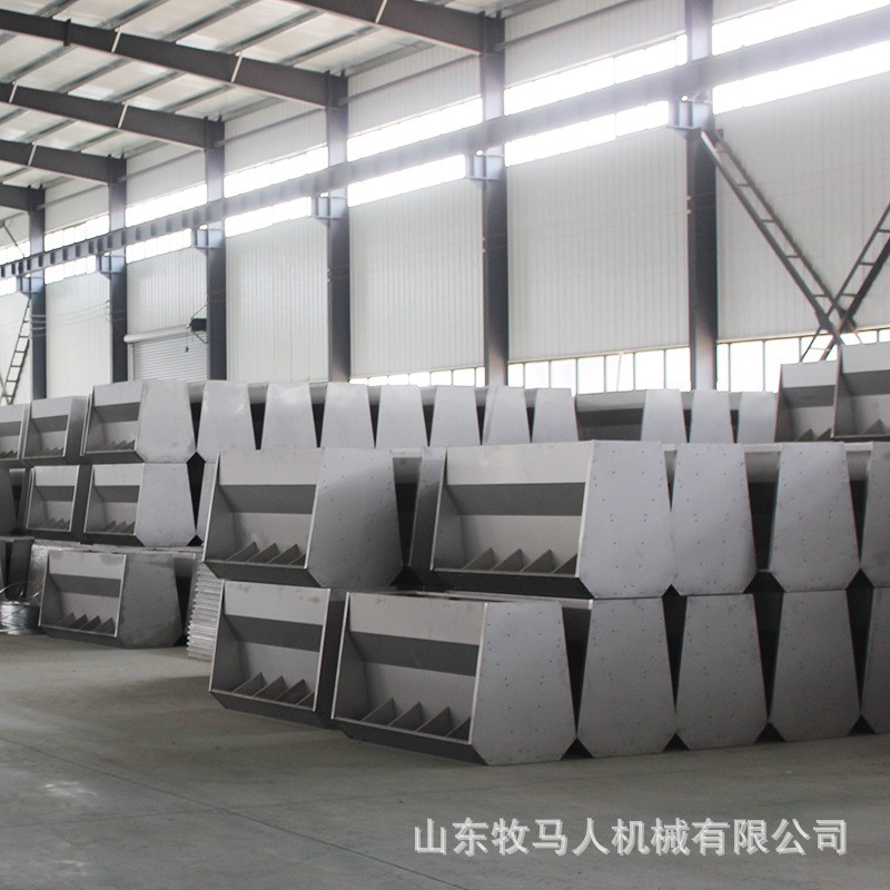 豬食食槽全自動下料養(yǎng)殖鋼板保育料槽育肥單雙面食槽不銹鋼食槽