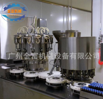 定制保健品口服液高速旋轉(zhuǎn)灌裝機 膠原蛋白肽飲料自動灌裝軋蓋機