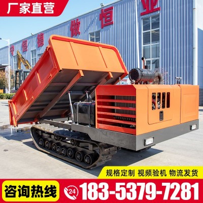 3噸自動升降履帶運輸車抓地力強爬山虎履帶車農用座駕式搬運車
