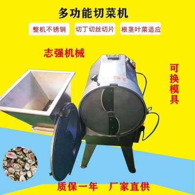 志強單頭切菜機 實惠小型根莖類蓮藕商用不銹鋼茄子切片切丁絲機