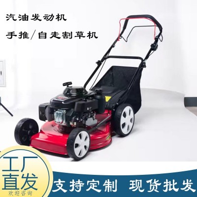 現(xiàn)貨汽油草坪機 小區(qū)綠化草坪修剪機 四沖程手推自走剪草割草機