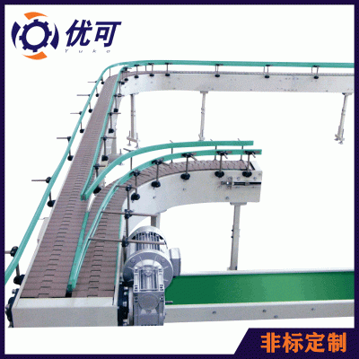 廠家非標(biāo)定制牛奶軟包裝產(chǎn)品輸送線 輸送設(shè)備頂板鏈?zhǔn)捷斔蜋C(jī)