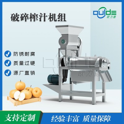廠家直銷不銹鋼304工業(yè)螺旋擠壓水果破碎加榨汁秋月梨破碎榨汁機(jī)