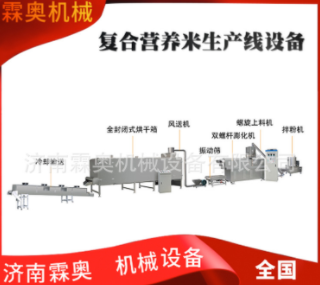 霖奧 RN70膨化大米生產(chǎn)線 可添加膳食纖維的復(fù)合營養(yǎng)米加工設(shè)備
