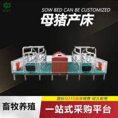 母豬產(chǎn)床牧洛豐2.5厚度熱鍍鋅母豬產(chǎn)床雙體母豬分娩產(chǎn)保一體床