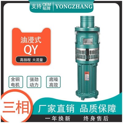 QY型油浸泵潛水泵噴泉泵三相農用大流量抽水泵農田灌溉抽水泵