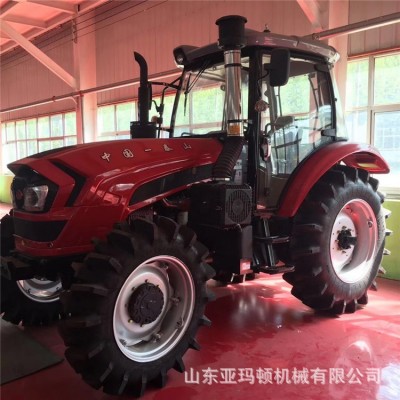 高配置中型泰山輪式拖拉機帶旋耕機翻轉犁多用途輪距可調性能穩定