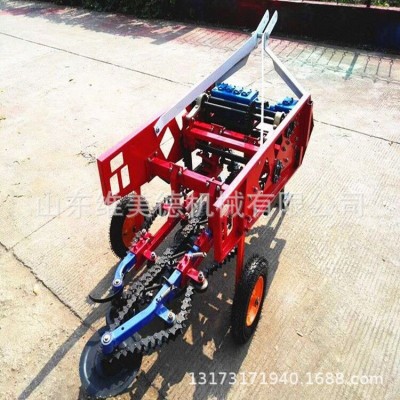 廠家熱銷大蒜花生收獲機手扶拖拉機播種機深淺可調更高效更完善