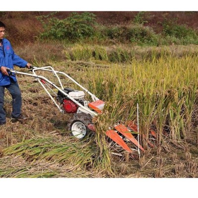 手推式玉米花生割曬機(jī) 汽油移動式水稻谷子收割機(jī) 農(nóng)用秸稈放倒機(jī)