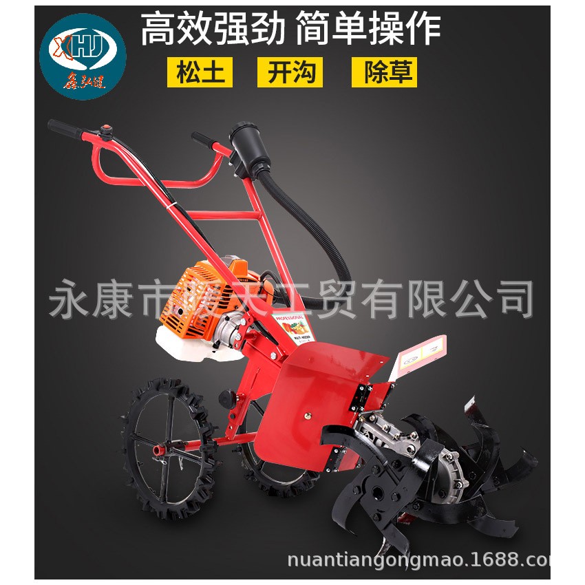 廠家直供家用二沖汽油3.2HP小型開溝機(jī),微耕機(jī)，四沖汽油動力可選