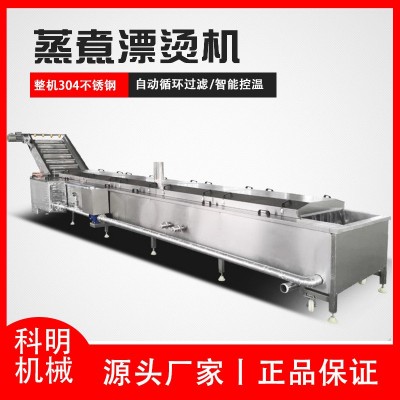 全自動果蔬漂燙機 商用菜葉漂燙殺青機設(shè)備 食品廠水果預(yù) 煮流水線