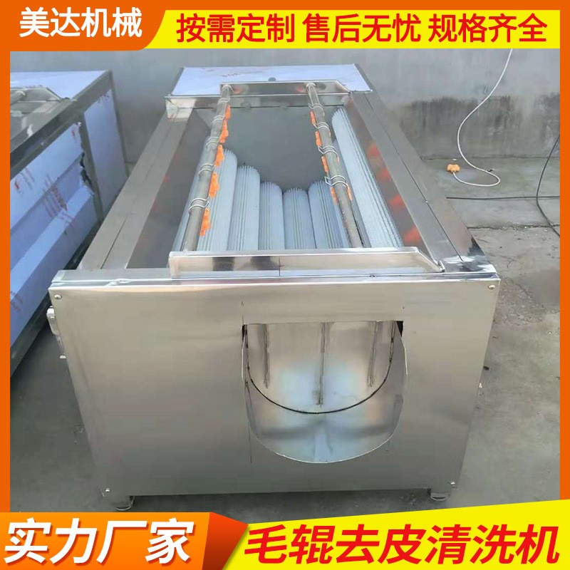 毛輥蘿卜清洗機(jī) 全自動凈菜毛輥脫皮機(jī) 土豆地瓜去皮清洗設(shè)備