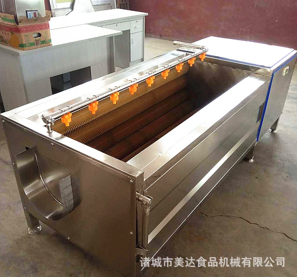全自動毛輥清洗去皮機(jī) 土豆芋頭脫皮毛刷清洗機(jī) 根莖類果蔬洗菜機(jī)