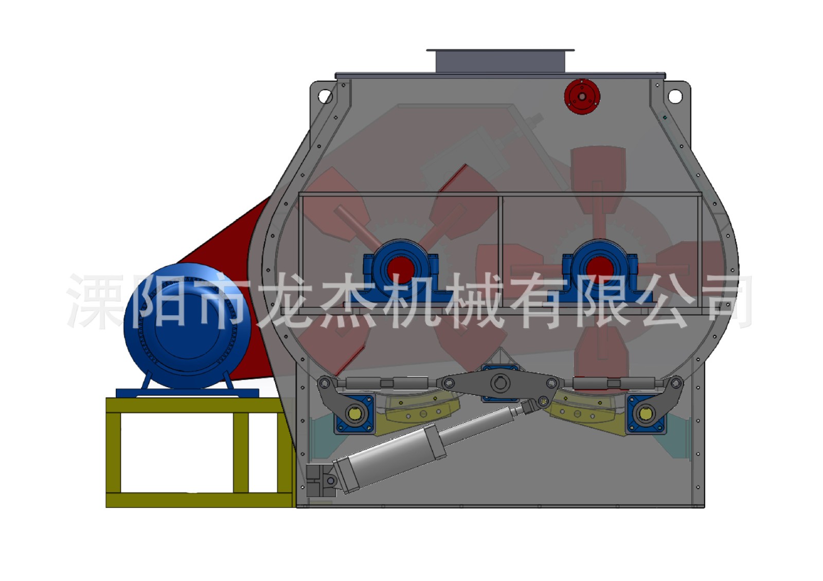 SSHJ0.2碳鋼飼料、預混料、化學、醫藥雙軸槳葉混合機