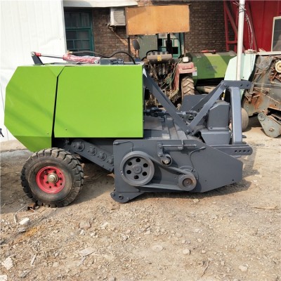 玉米秸稈自動捆綁機 行走式稻草秸稈方捆圓捆機工作視頻