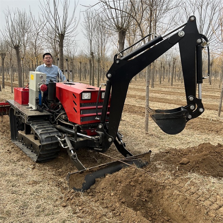 挖掘旋耕一體田園管理機 50-100馬力履帶旋耕機 水旱履帶微耕機