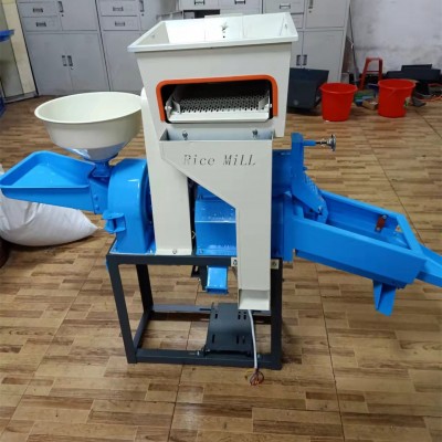 新家用碾米機打米機稻谷剝殼自動小型去石異物除雜打漿碎米分離機