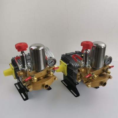 22/26三缸柱塞農(nóng)用泵動力噴霧器高壓免黃油陶瓷打藥機條紋打藥泵