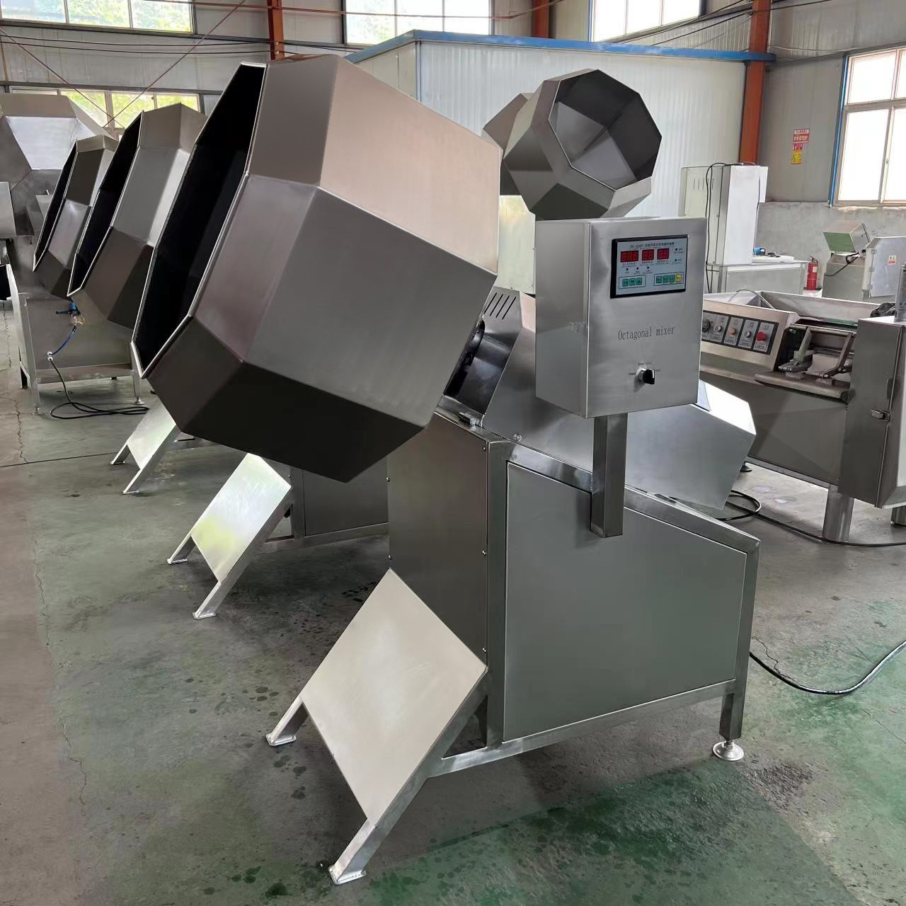 多功能滾筒不銹鋼自動板料機牛羊肉涼菜休閑食品八角拌料機