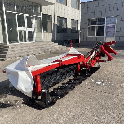 割草壓扁機 四輪拖拉機帶6盤割草機牧草苜蓿割草機大型壓扁機價格