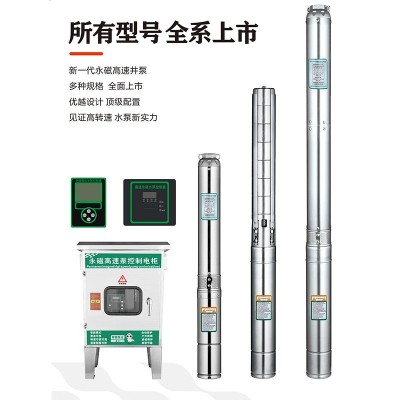 輝騰永磁高速泵變頻深井泵高揚程水泵小體積大流量深井潛水泵抽水