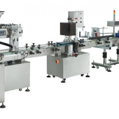 500-1000g膏體醬料灌裝旋蓋貼標(biāo)生產(chǎn)線