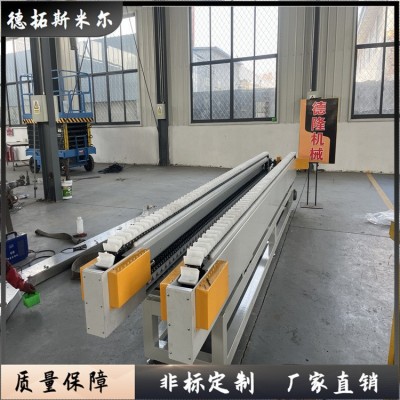 德隆4049-V型槽雙排鏈條同步輸送線 自動調(diào)節(jié)寬窄尼龍輪輸送機(jī)