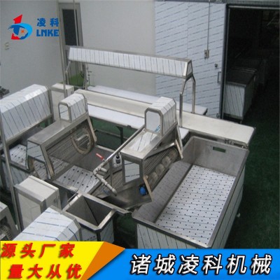 大型果蔬氣泡清洗機商用酸菜全套加工設備全自動清洗加工流水線