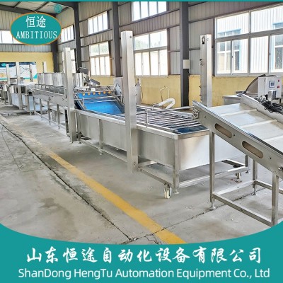 果蔬清洗機大型商用洗菜機 全自動芽菜苗氣泡清洗生產線凈菜設備