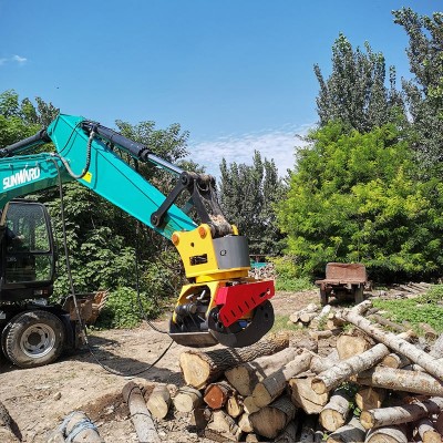 園林樹木修剪抱夾鋸 挖機改裝伐木屬具抱鋸夾 原木切割液壓油鋸