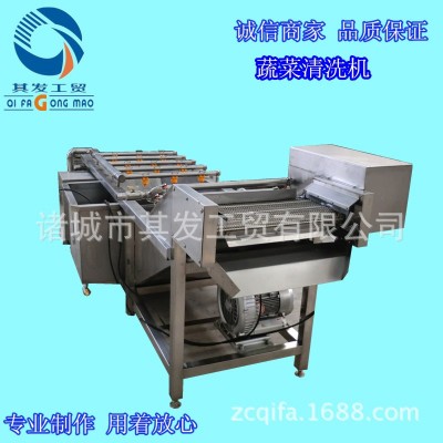 諸城市其發工貿蔬菜清洗風干機 氣泡水浴清洗設備 蔬菜清洗機價格