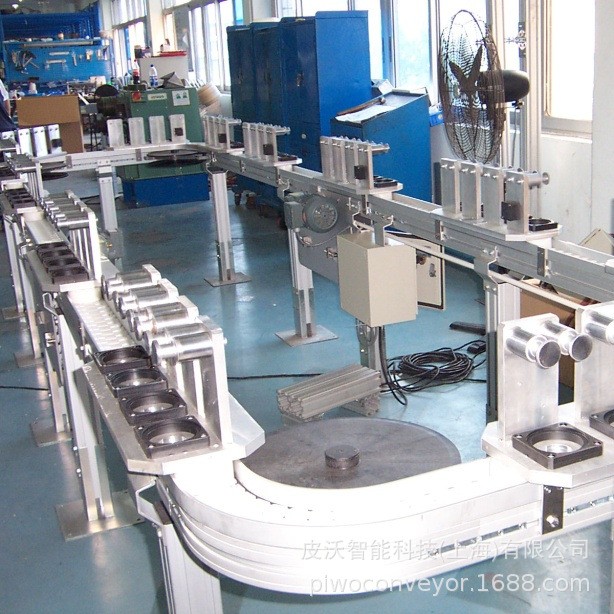 小型托盤食品醫(yī)藥輸送機(jī) 紙箱環(huán)形POM平頂柔性鏈 標(biāo)準(zhǔn)鋁型材輸送